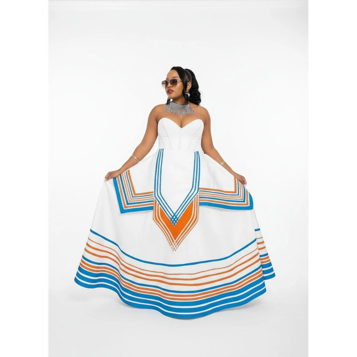 Heritage Luxe Sleeveless Midi 👗✨🌺