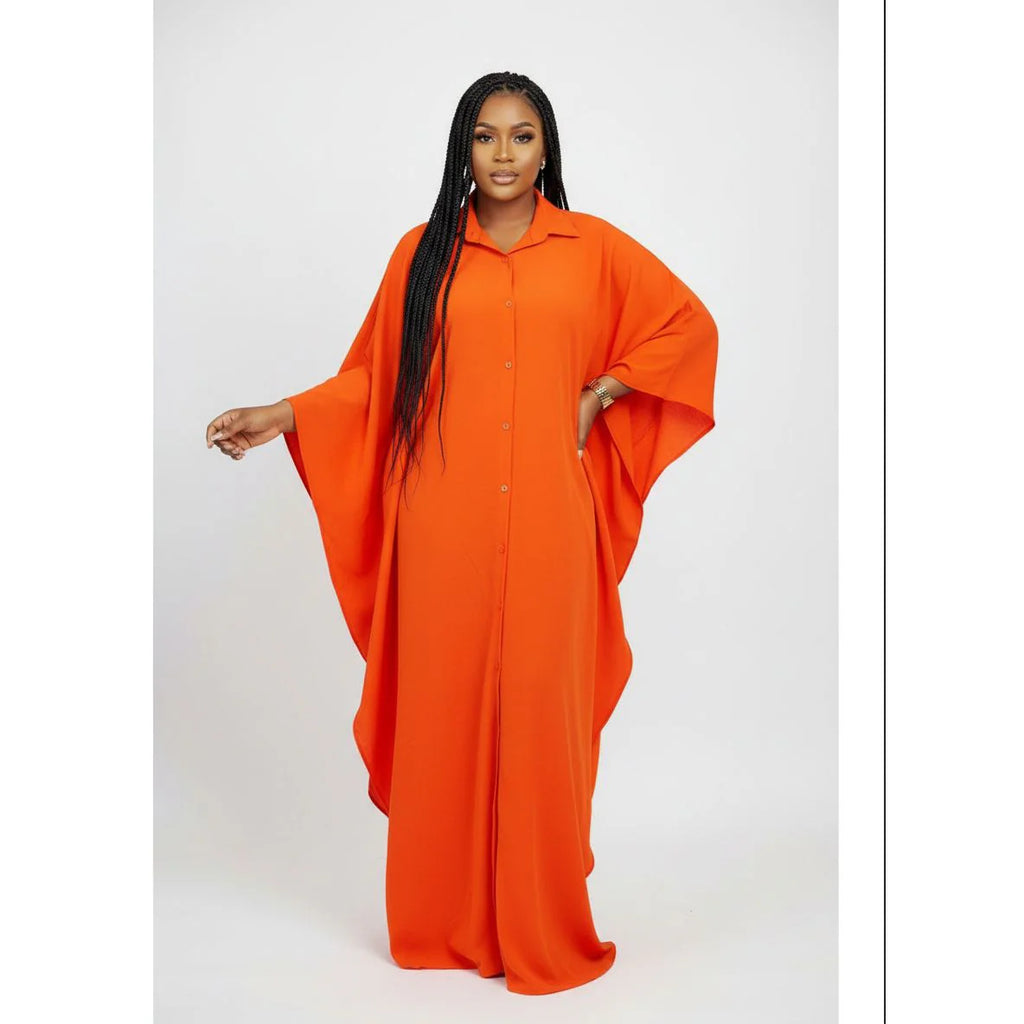 🌸 Front Button Casual Solid Color Maxi Sundress 👗