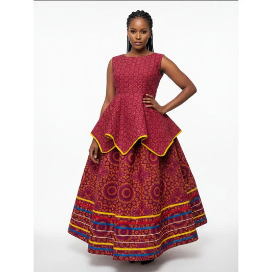 Prestige Ankara Flare Dress 👗🌺